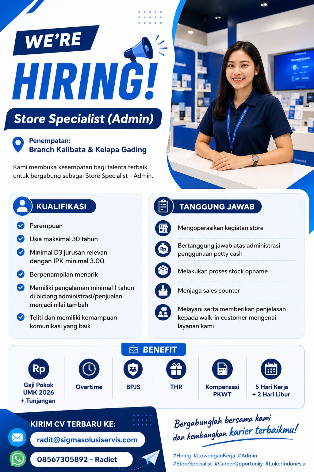 Store Specialist (Admin) | Sigma Solusi Servis